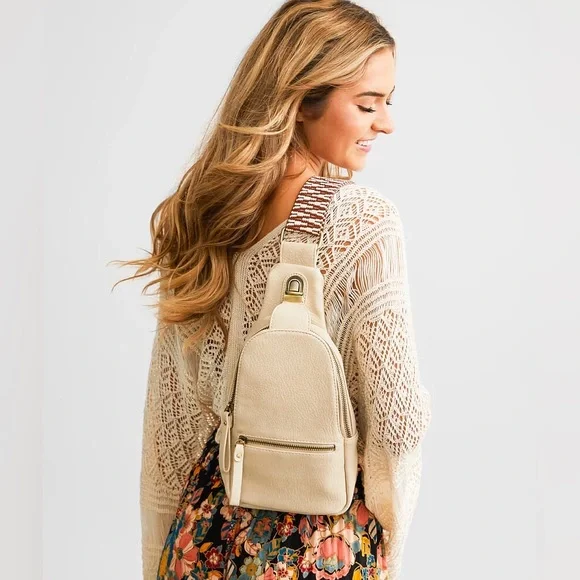 Urban Expressions | Textured Crossbody Sling Bag | Faux Leather | Adjustable - Picture 1 of 13